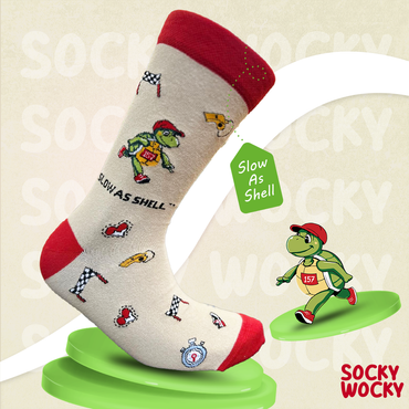 Slow as Shell Socks Funny Animal Edition