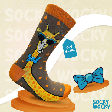Cool Giraffe Socks Safari Animal Series