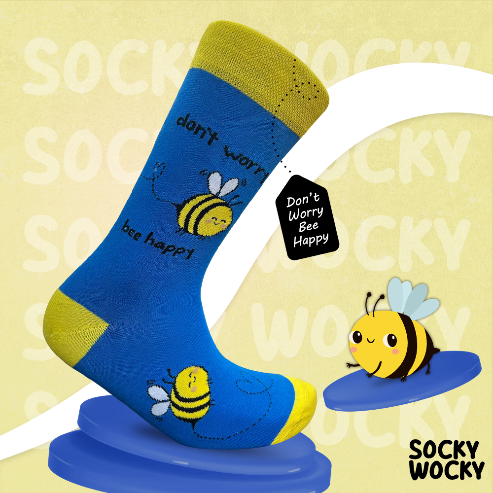 Don’t Worry Bee Happy Socks Positive Vibes Edition