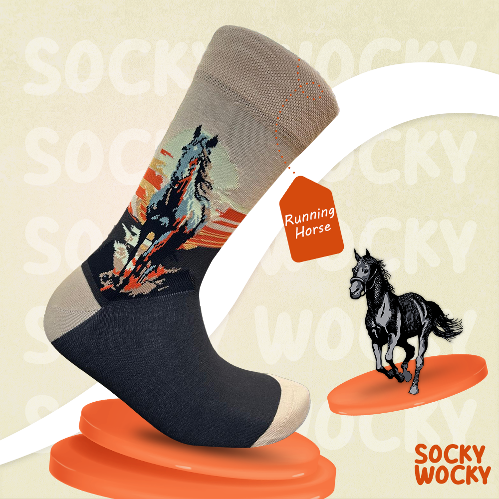 Running Horse Socks Equestrian Sport Edition