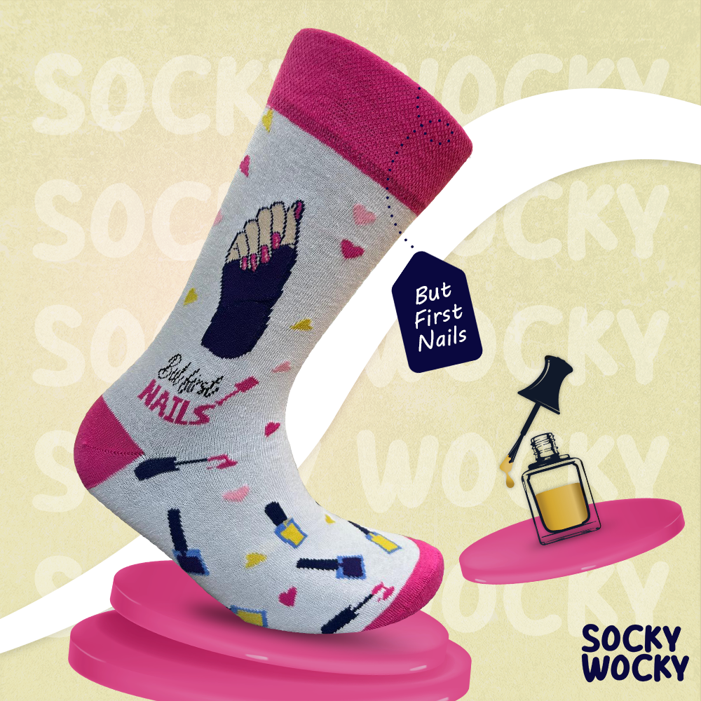 Aber zuerst Nägel Socken Beauty Mood Serie