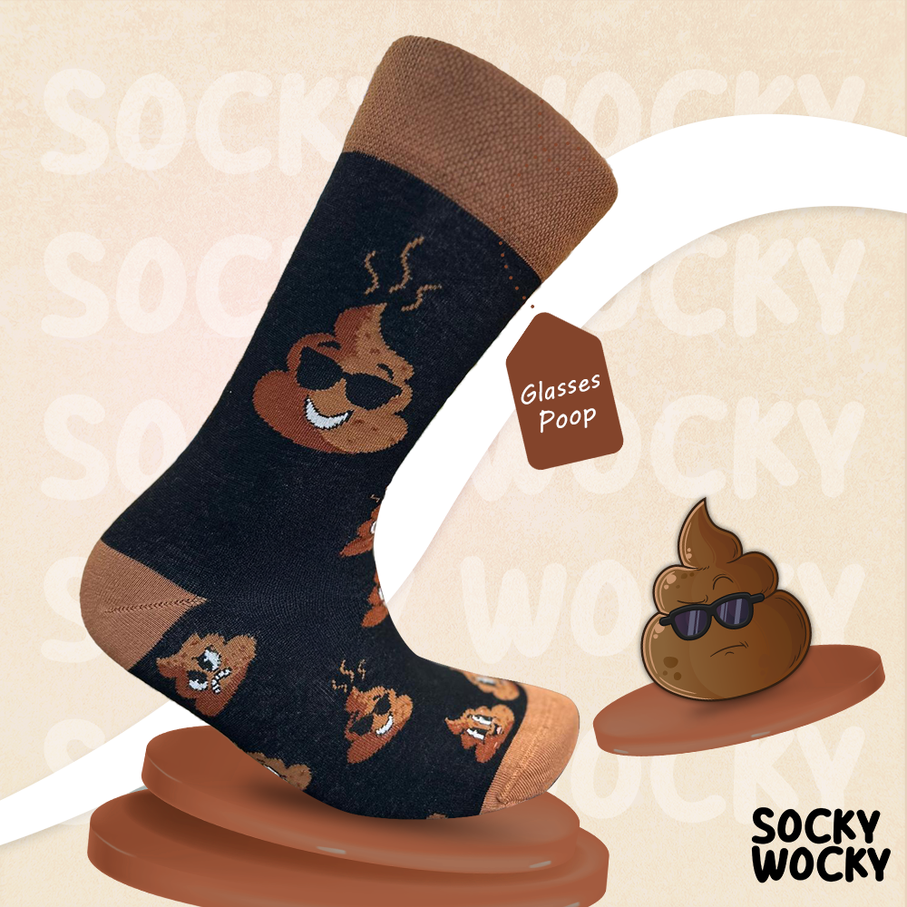 Glasses Poop Socks Weird Humor Edition