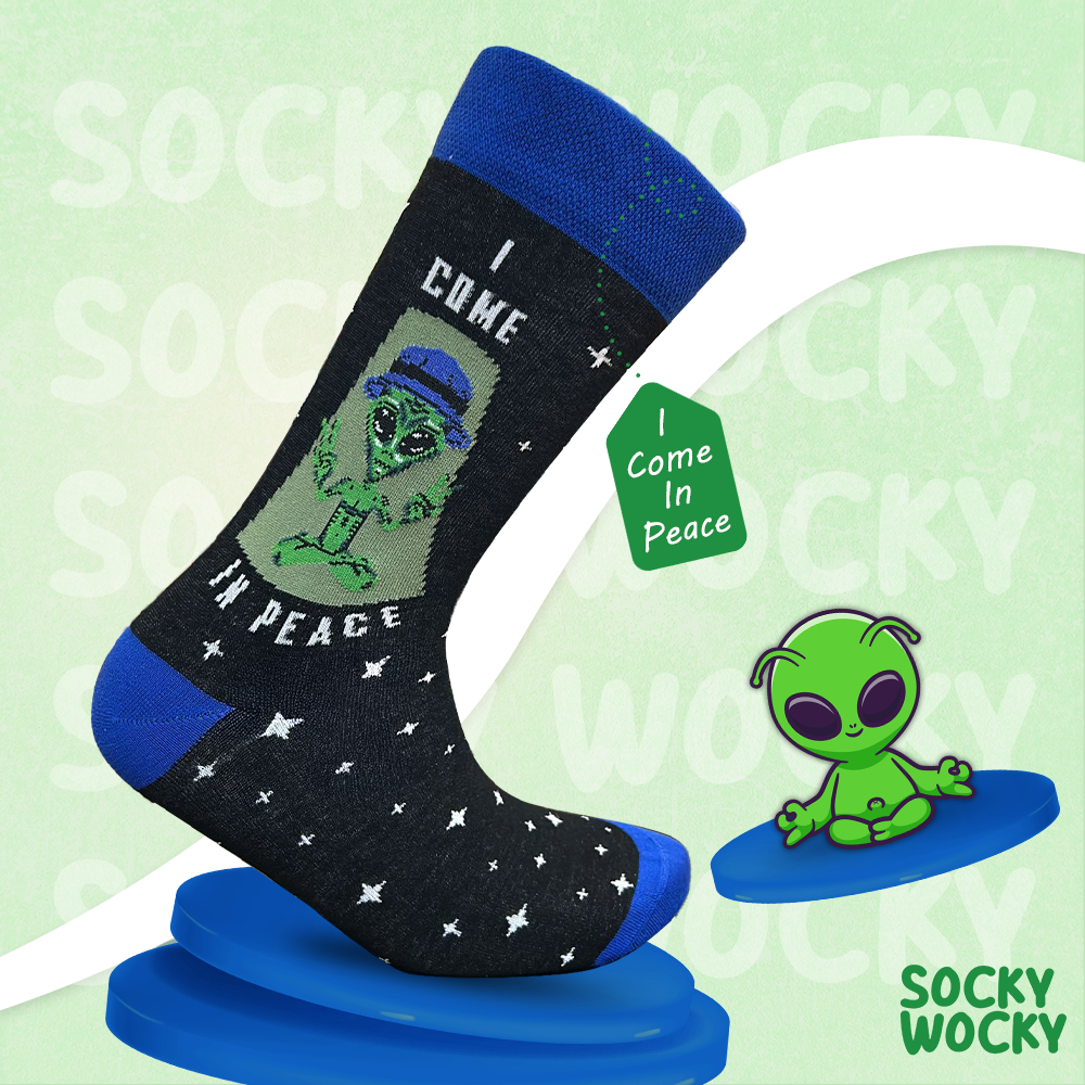 I Came in Peace Socks Alien Humor Series