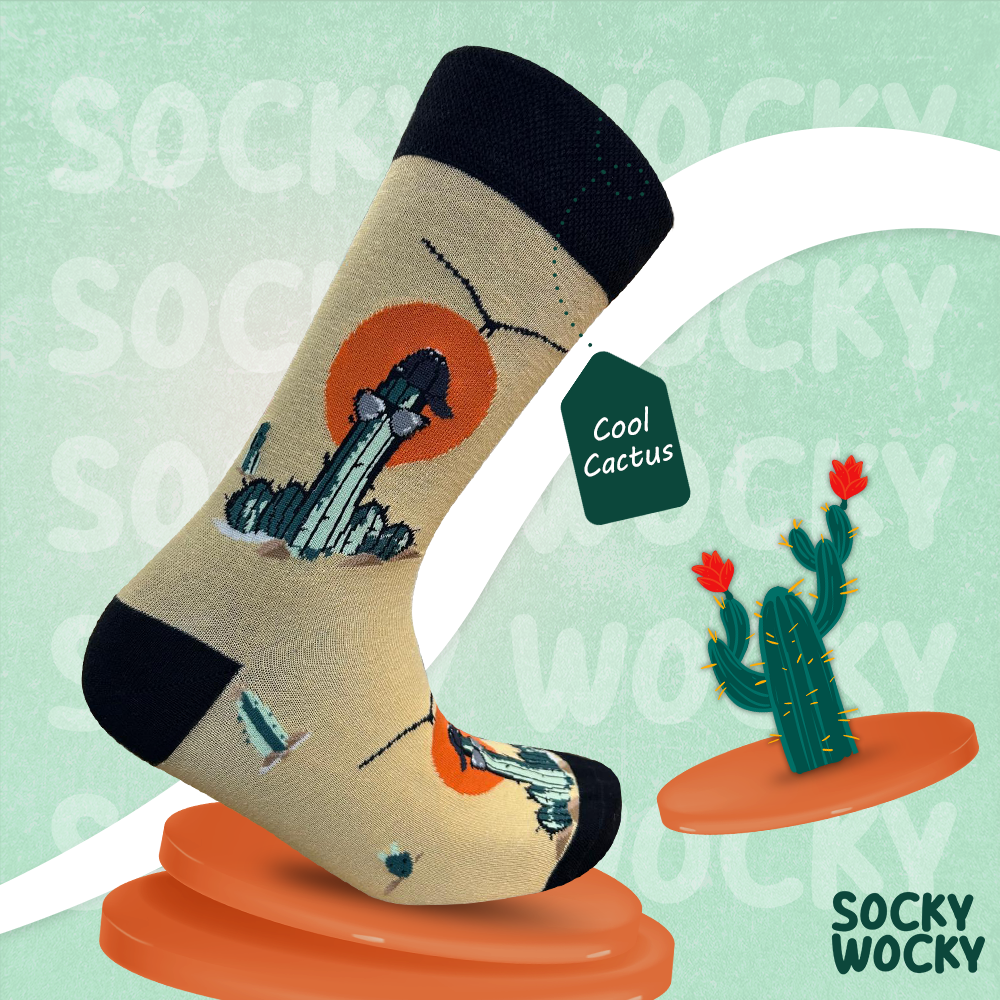 Cool Cactus Socks Desert Humor Edition
