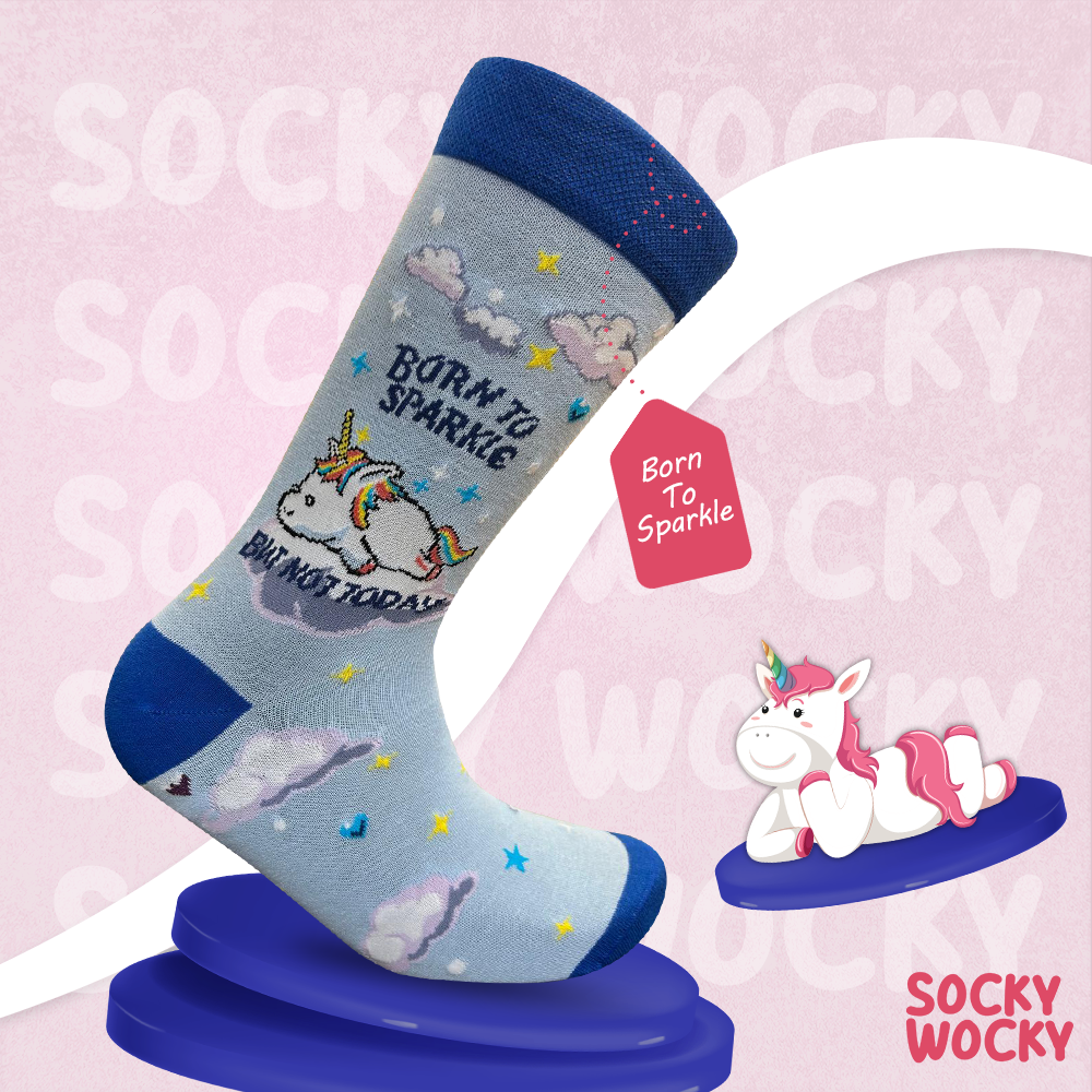 Born to Sparkle Socks Glitter Personality Series