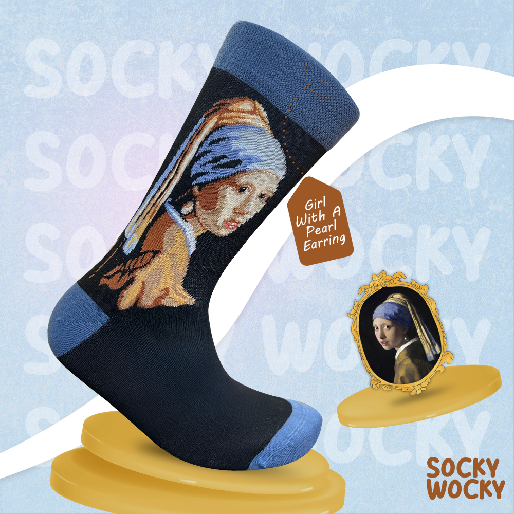 Girl With Pearl Earring Socks Classic Art Series