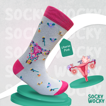 Uterus Pink Socks Feminine Health Series