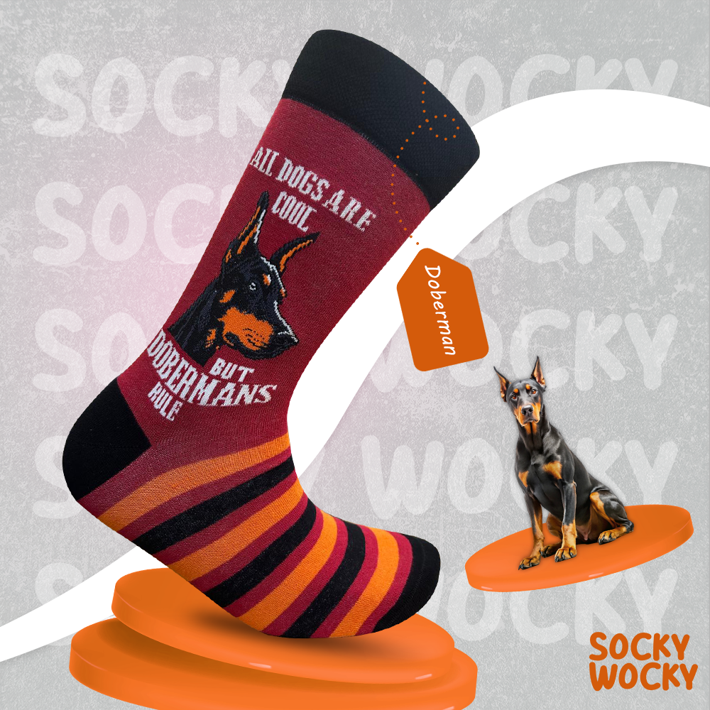 Doberman Socks Guard Dog Edition