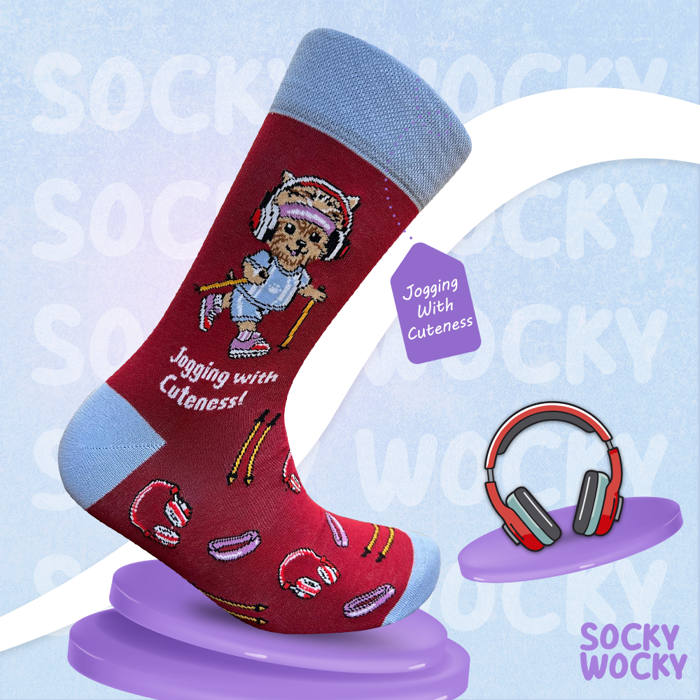 Jogging With Cuteness Yorkie Socks Dog Sport Edition