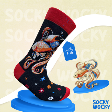 Lucky Fish Socks Asian Symbol Series