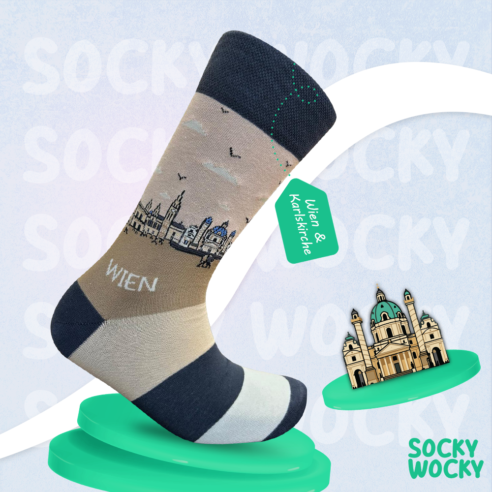 Wien Karlskirche Socks Vienna Landmark Series