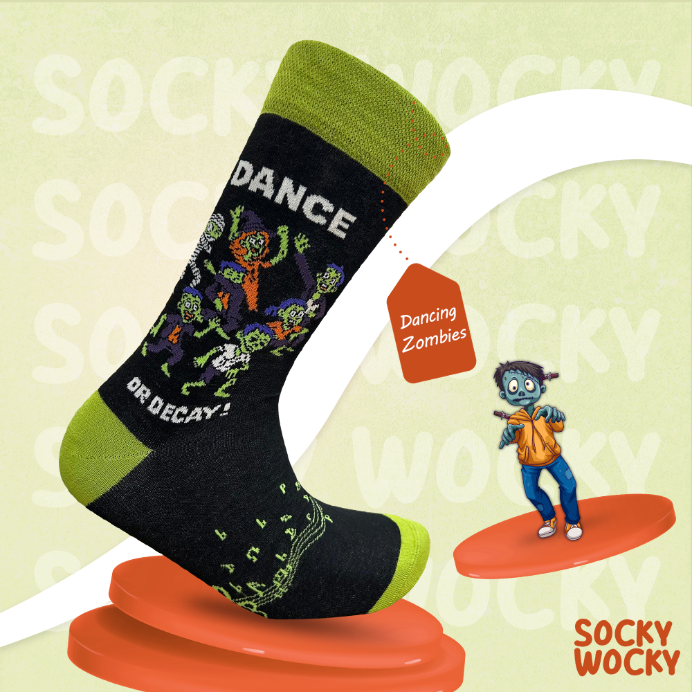 Dancing Zombies Socks Halloween Fun Edition