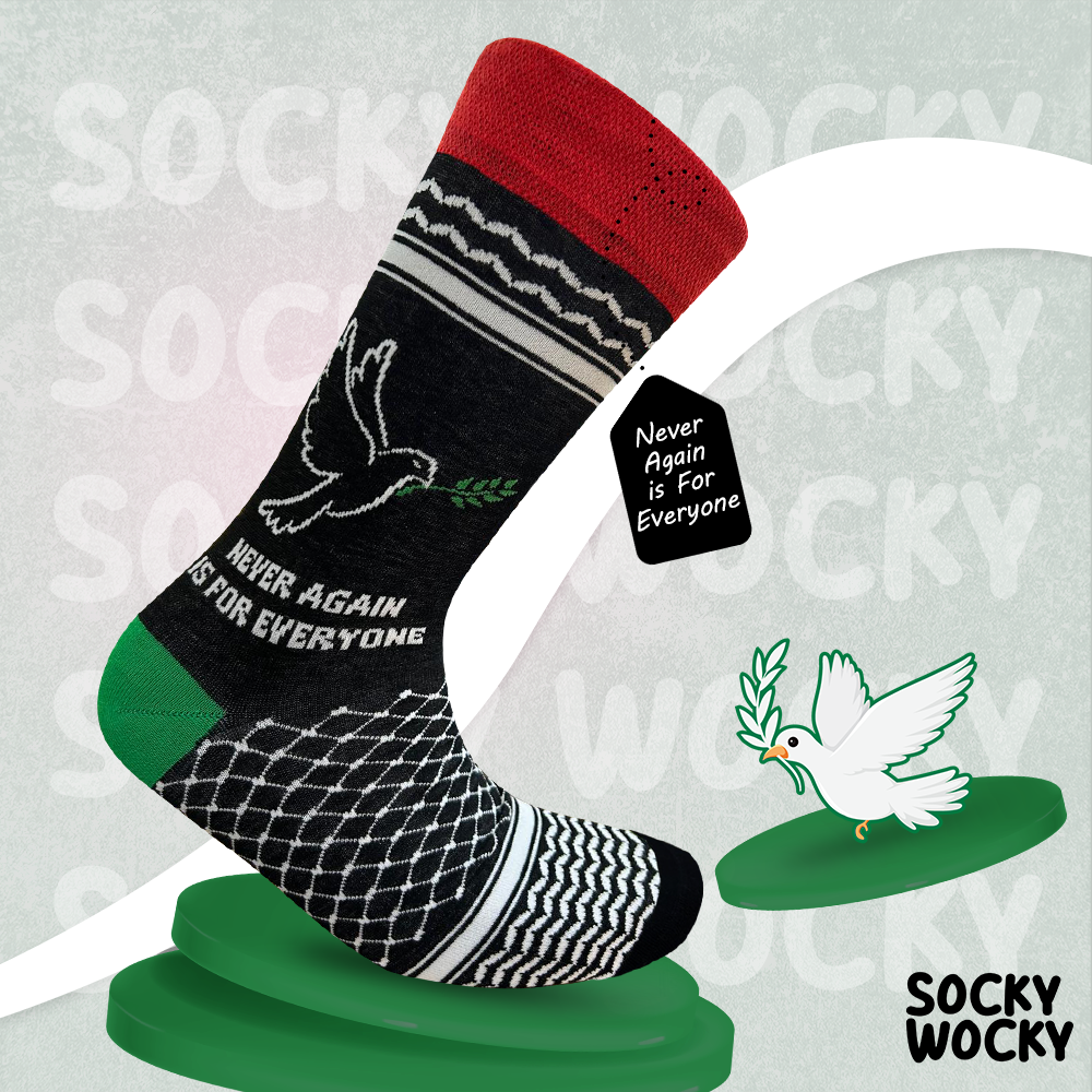 Never Again Socks Bold Statement Design