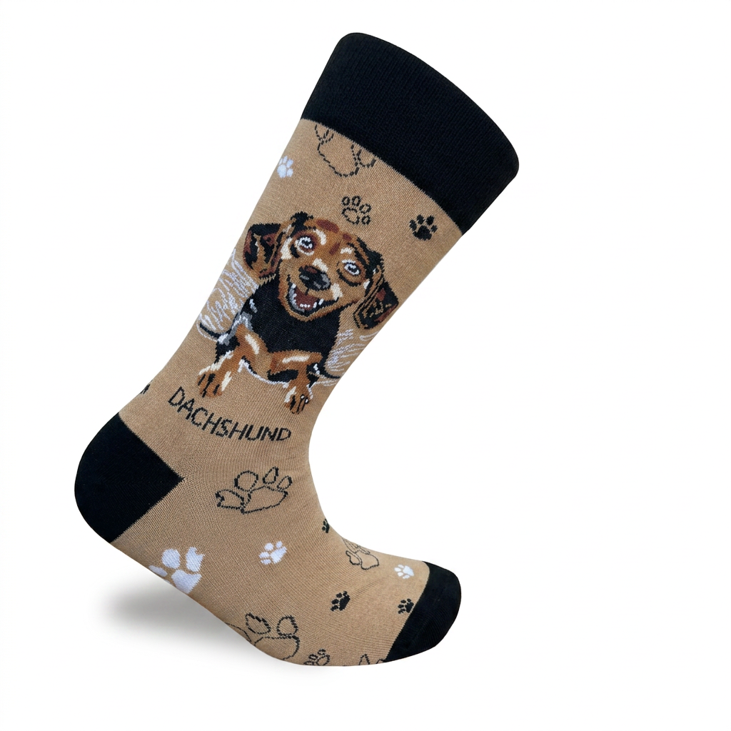 Brown Dachshund Socks Classic Dog Series