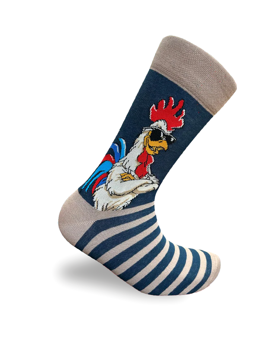 Cool Cock Socks Farm Bird Humor Series
