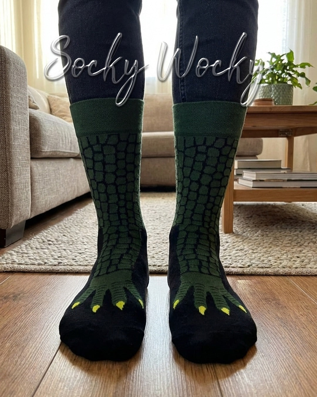 Crocodile Leg Socks Wild Safari Style