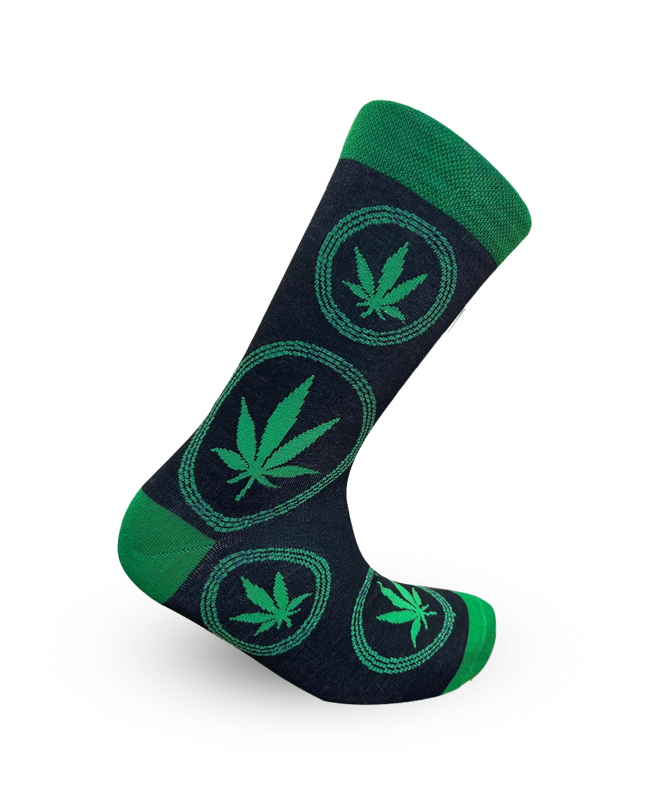 Hemp Leaves Socks Natural Pattern Series