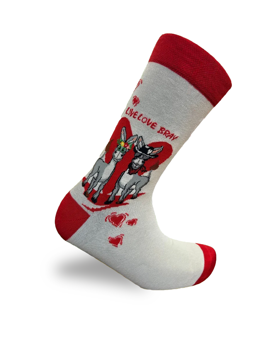 Live Love Bray Socks Animal Humor Series