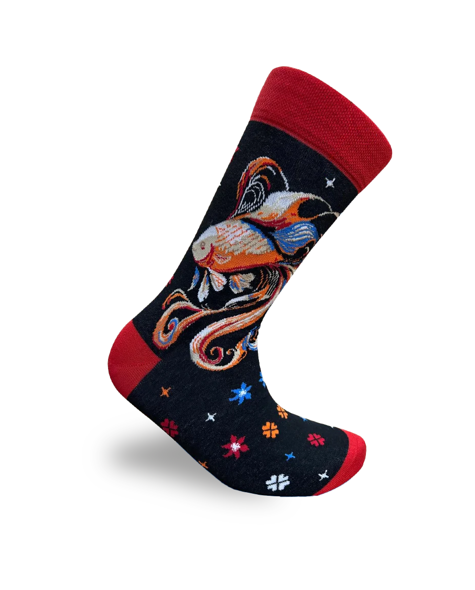 Lucky Fish Socken Asiatische Symbolserie