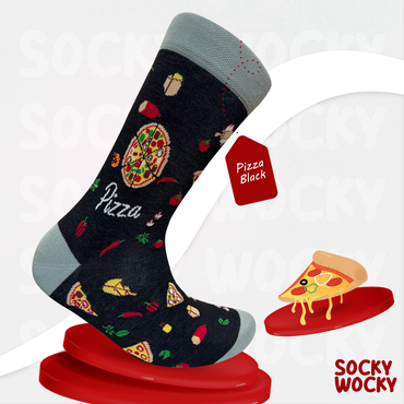 Pizza Black Socks