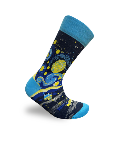 Starry Night Socks Art Inspired Design