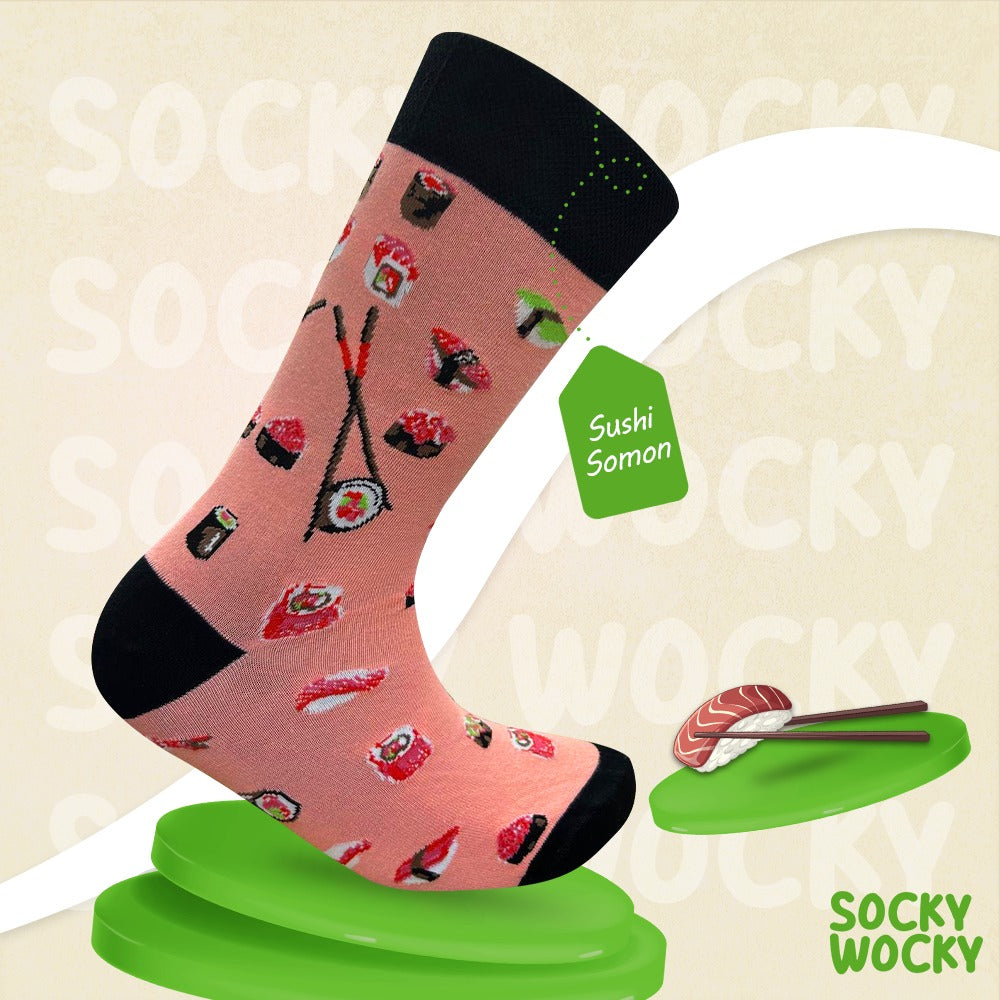 Sushi Salmon Socks Sushi Food Edition