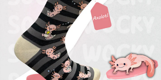 Axolotl Print Socks That Make Simple Outfits More Fun