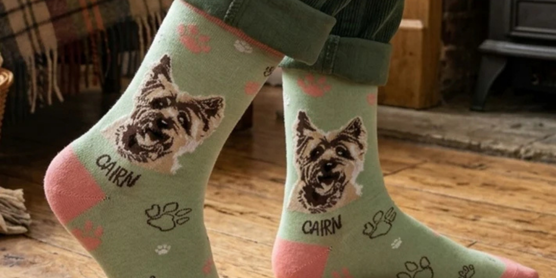Purple Westie Socks for Dog Lovers with a Playful Side