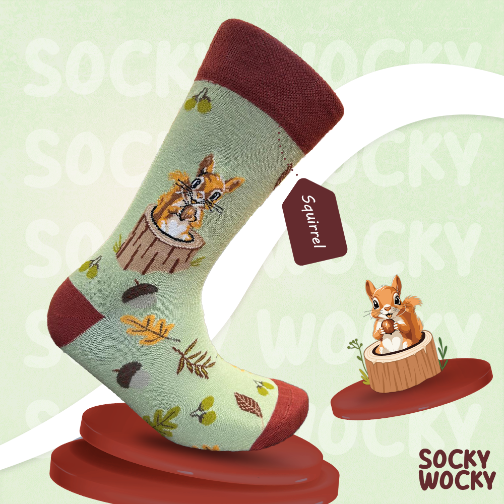 Squirrel Socks Forest Animal Edition