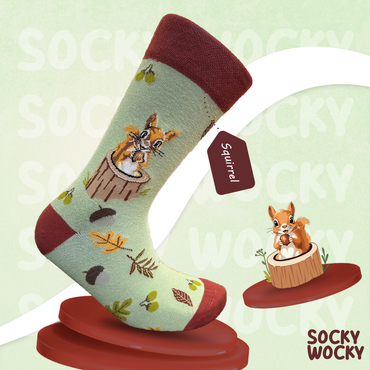 Squirrel Socks Forest Animal Edition