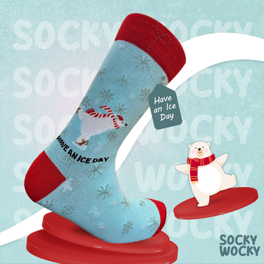 Have An Ice Day Socks Winter Humor Edition