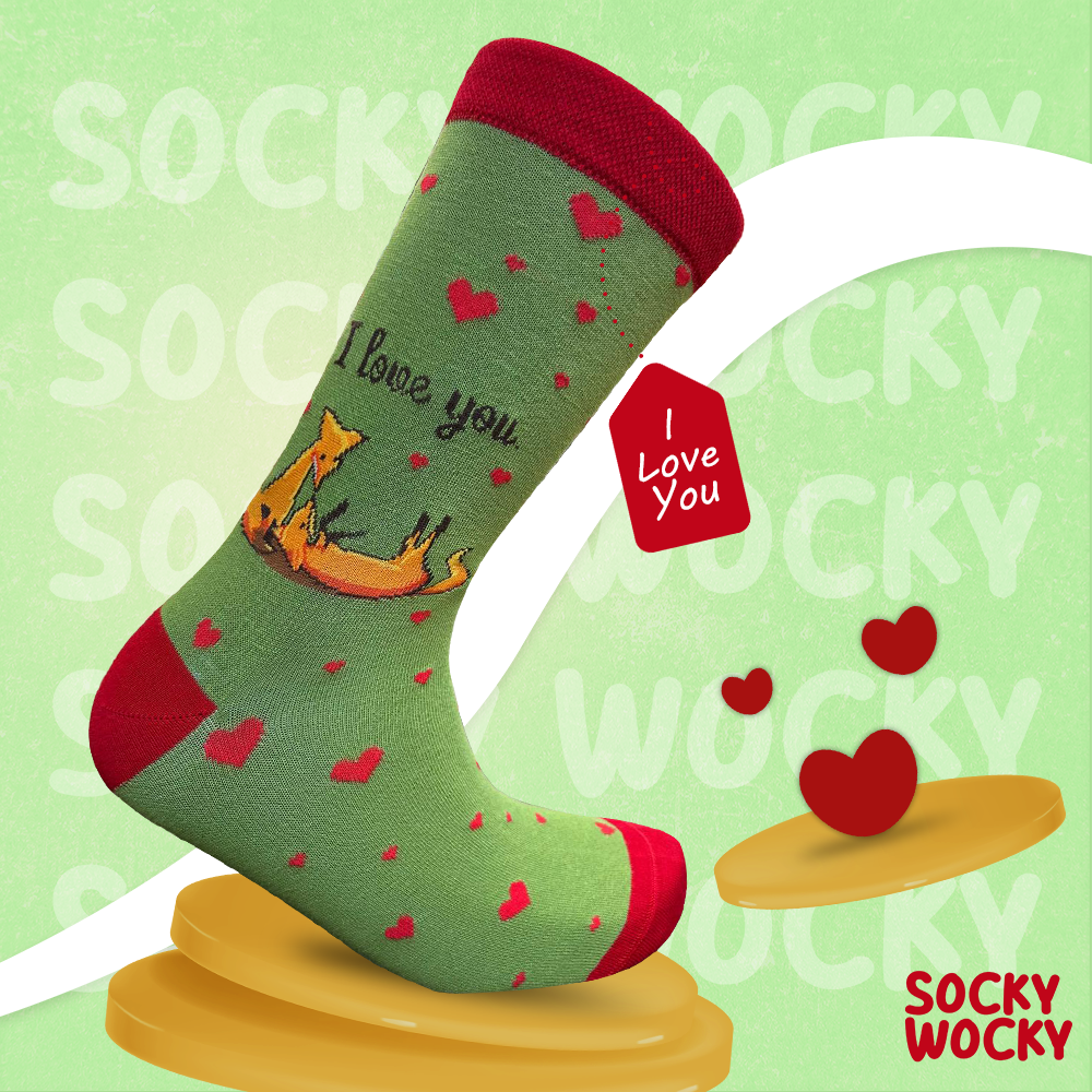 I Love You Fox Socks Animal Love Series