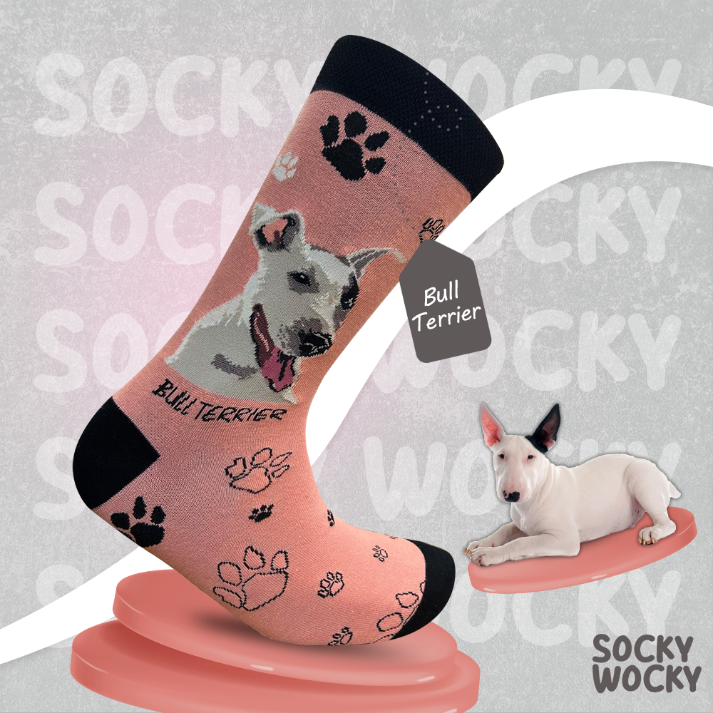 Bull Terrier Socks Strong Dog Series