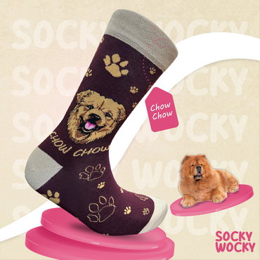 Chow Chow Socks Fluffy Dog Breed Edition