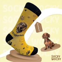Dachshund Yellow Socks Wiener Dog Edition