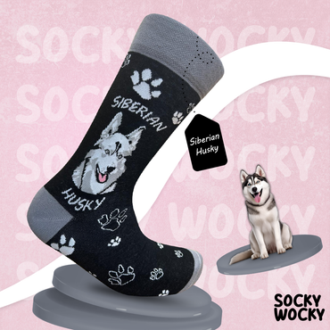 Siberian Husky Socks Arctic Dog Edition
