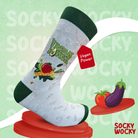 Vegan Power Socks Plant Based Message Edition