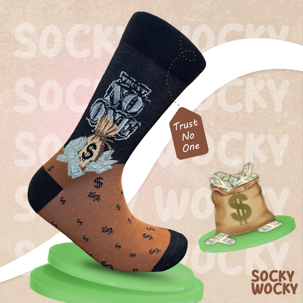Trust No One Socks Dark Statement Series
