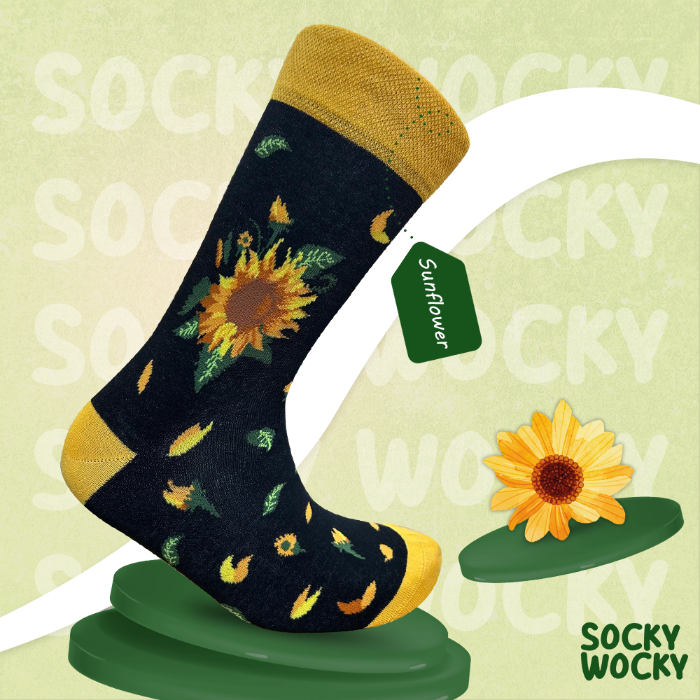 Sunflower Socks Floral Bright Series