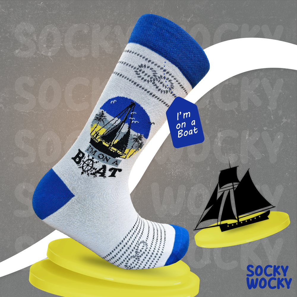 I’m on a Boat Socks Ocean Travel Edition