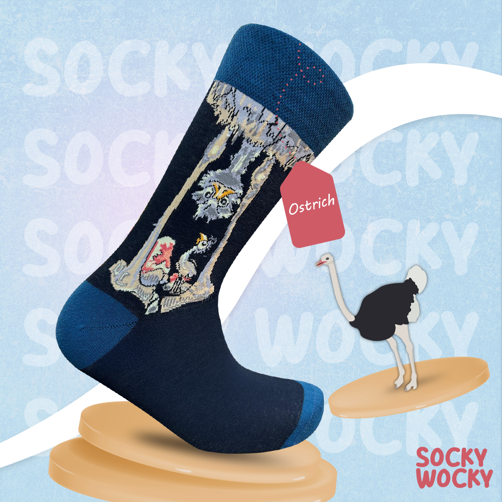Ostrich Socks Safari Bird Series