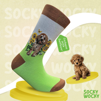 Cockapoo Sunflower Socks Dog Floral Series