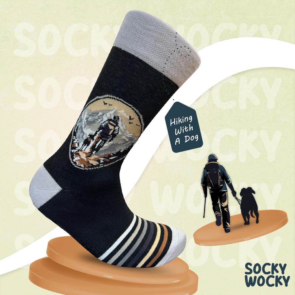 Wandern mit Hund Socken Outdoor Abenteuer Edition