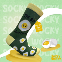 I’m So Egg Cited Socks Breakfast Humor Series