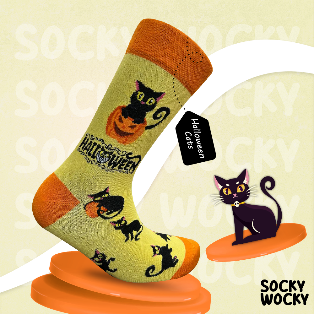 Calzini Gatti Halloween Serie Animali Spaventosi