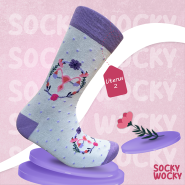 Uterus Purple Socks Feminine Symbol Edition