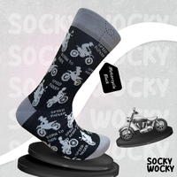Motorcycle Black Socks Biker Lifestyle Series