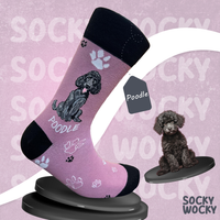 Black Poodle Socks Elegant Dog Series