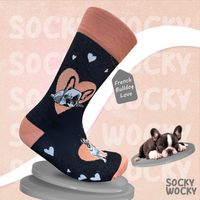 French Bulldog Love Socks Dog Romance Edition