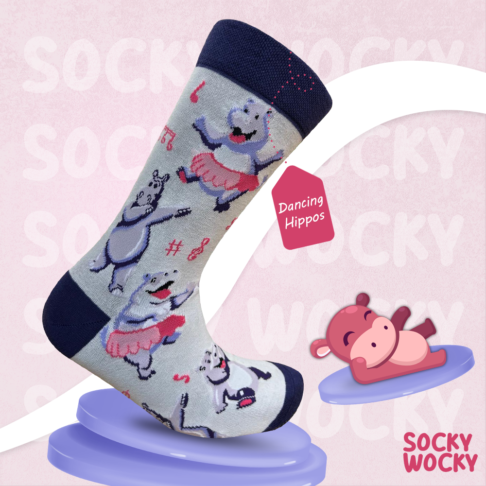 Tanzende Nilpferde Socken Safari Spaß Edition